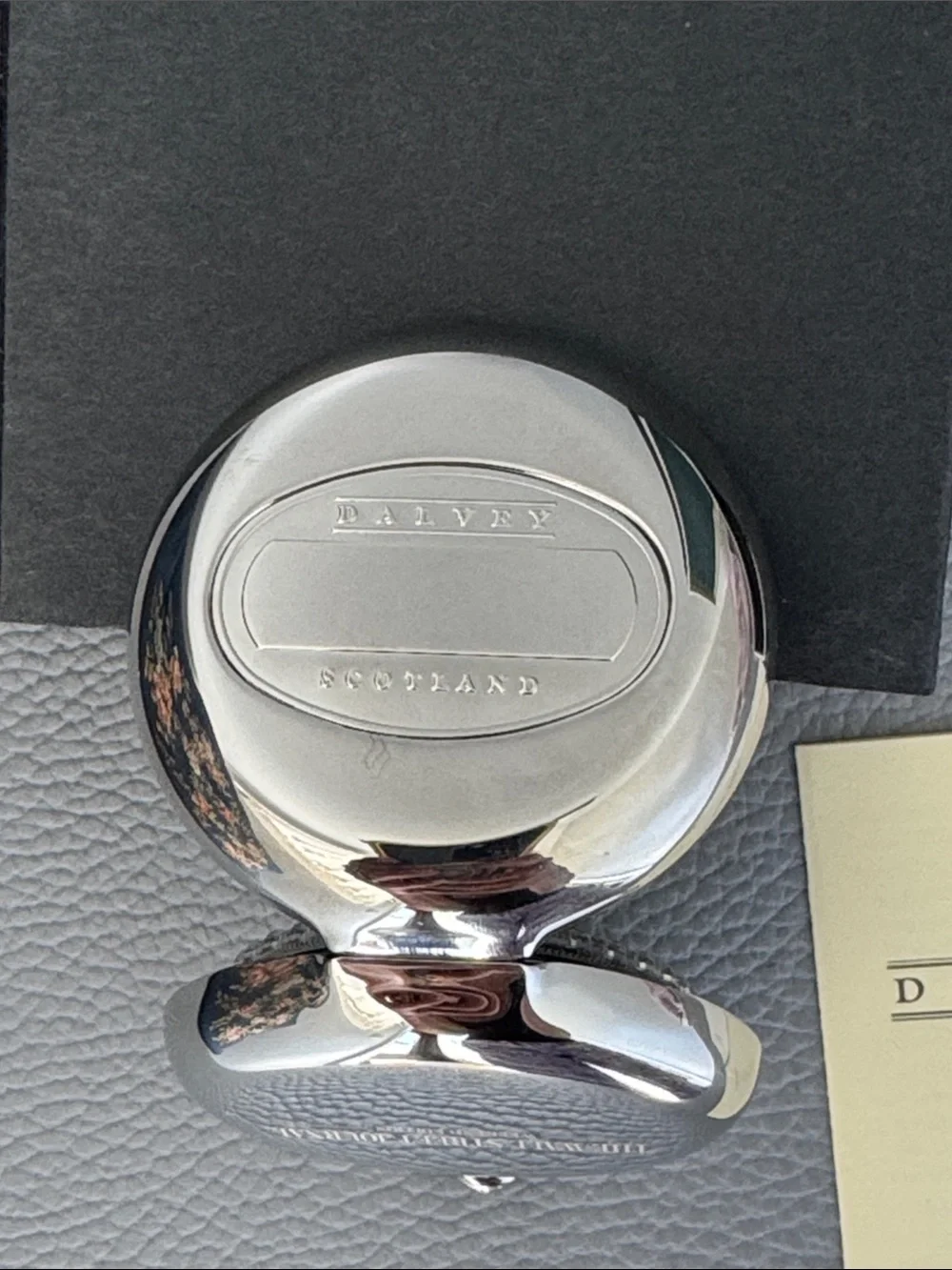 DALVEY SCOTLAND EXPLORER SILVER POCKET COMPASS POLISHED CHROME NIB
